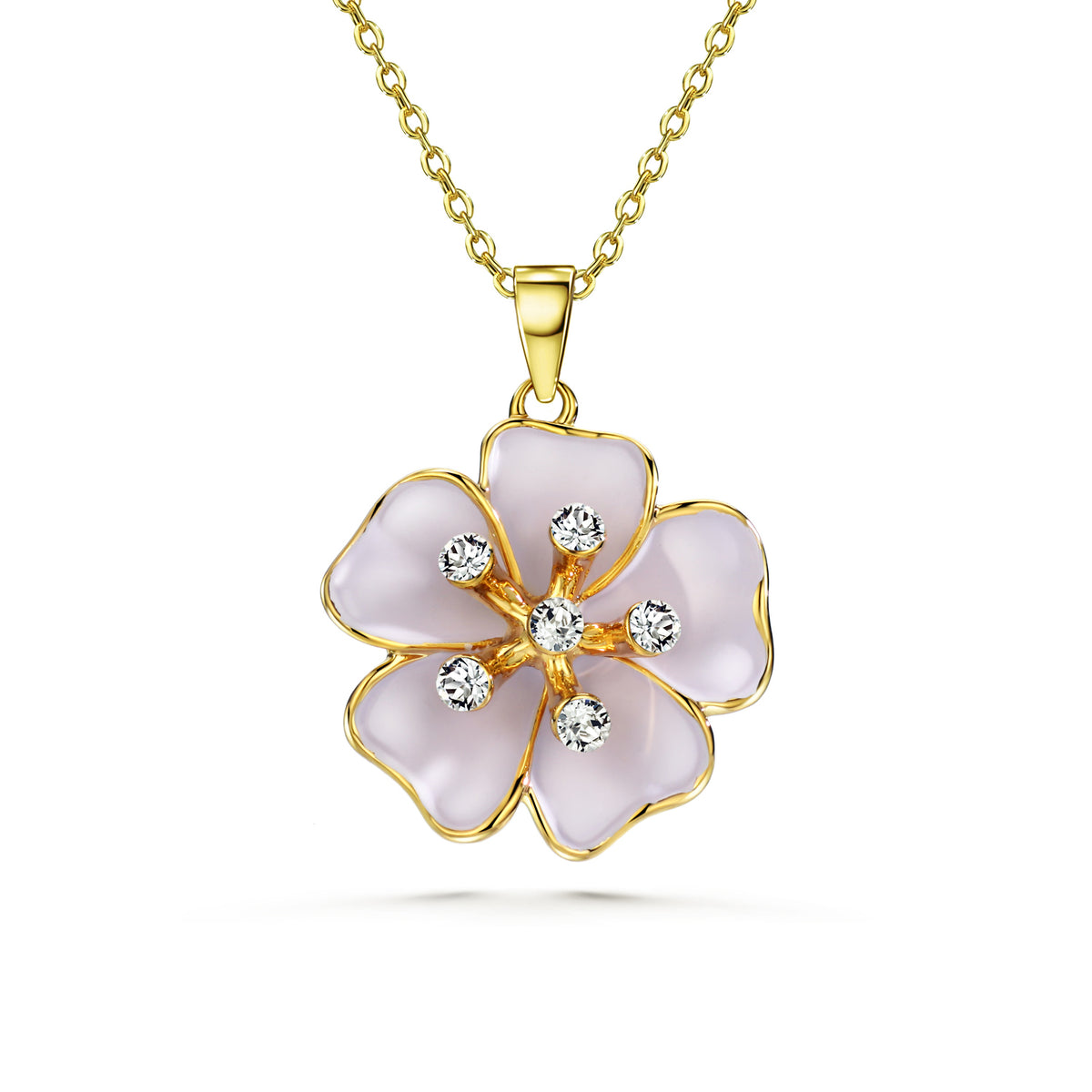 Cherry blossom necklace in swarovski crystal sale