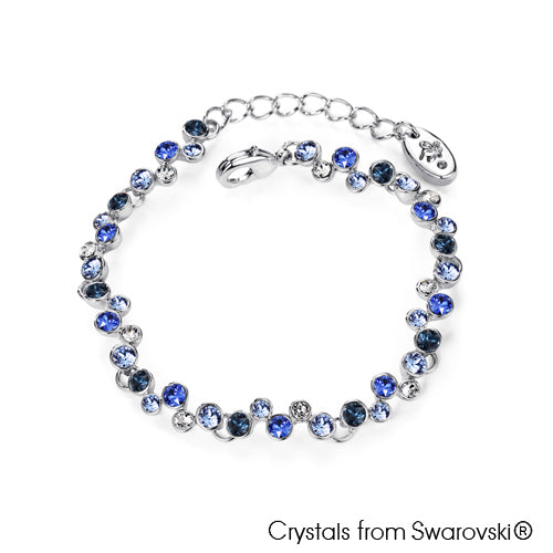 Symphony Bracelet (Montana, Pure Rhodium Plated) - Lush Addiction, Crystals from Swarovski®