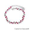 Symphony Bracelet (Rose, Pure Rhodium Plated) - Lush Addiction, Crystals from Swarovski®