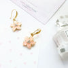 Fleur Earrings 18K Gold Plated Rose Pink Lush Addiction Crystals from Swarovski