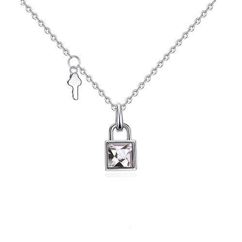 Swarovski on sale lock necklace