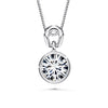 Solitaire Birthstone Necklace (Clear Crystals, Pure Rhodium Plated) - Lush Addiction, Crystals from Swarovski®