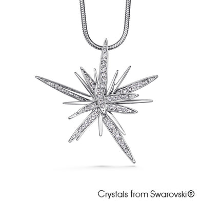 Astra Necklace (Clear Crystal, Pure Rhodium Plated) - Lush Addiction, Crystals from Swarovski®