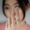 Angel Ring (Clear Crystal, Pure Rhodium Plated) - Lush Addiction, Crystals from Swarovski®