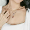 Cascade Necklace Vintage Rose Rose Gold Plated Lush Addiction Crystals from Swarovski