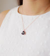 Trilliant Night Necklace (Midnight Black, Rose Gold Plated) - Lush Addiction, Crystals from Swarovski