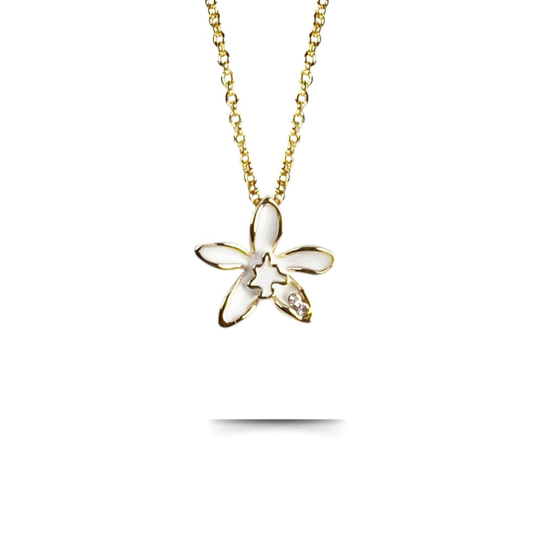 Cattleya Orchid Pendant Necklace