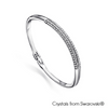 Classic Bangle Clear Crystal Pure Rhodium Plated Lush Addiction Crystals from Swarovski
