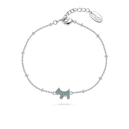 Cute Terrier Bracelet (Aquamarine, Pure Rhodium Plated) - Lush Addiction, Crystals from Swarovski®