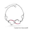Symona Bracelet (Rose, Pure Rhodium Plated) - Lush Addiction, Crystals from Swarovski