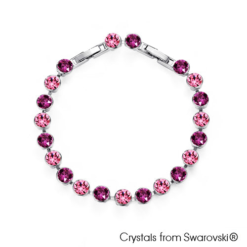 Skylar Bracelet (Amethyst, Pure Rhodium Plated) - Lush Addiction, Crystals from Swarovski®