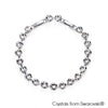 Skylar Bracelet (Clear Crystal, Pure Rhodium Plated) - Lush Addiction, Crystals from Swarovski®
