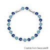 Skylar Bracelet (Montana, Pure Rhodium Plated) - Lush Addiction, Crystals from Swarovski®