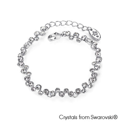 Symphony Bracelet (Clear Crystal, Pure Rhodium Plated) - Lush Addiction, Crystals from Swarovski®