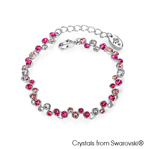 Symphony Bracelet (Rose, Pure Rhodium Plated) - Lush Addiction, Crystals from Swarovski®