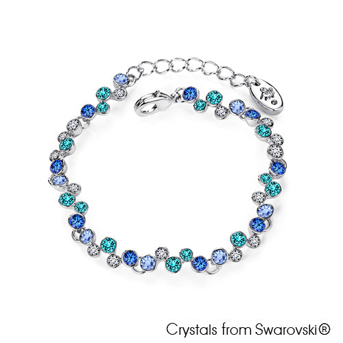 Symphony Bracelet (Sapphire, Pure Rhodium Plated) - Lush Addiction, Crystals from Swarovski®