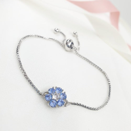 Flower Birthstone Bracelet (12 Colours)