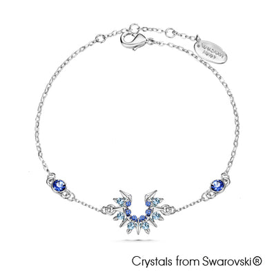 Sunray Bracelet Sapphire Pure Rhodium Plated Lush Addiction Crystals from Swarovski