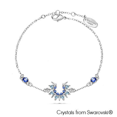 Sunray Bracelet Sapphire Pure Rhodium Plated Lush Addiction Crystals from Swarovski