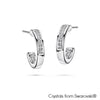 Loop Earrings (Clear Crystal, Pure Rhodium Plated) - Lush Addiction, Crystals from Swarovski®
