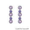 Annabelle Earrings Violet Pure Rhodium Plated Lush Addiction Crystals from Swarovski