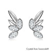 Guardian Angel Earrings Clear Crystal Pure Rhodium Plated Lush Addiction Crystals from Swarovski