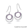 Corianne Earrings Violet Pure Rhodium Plated Lush Addiction Crystals from Swarovski