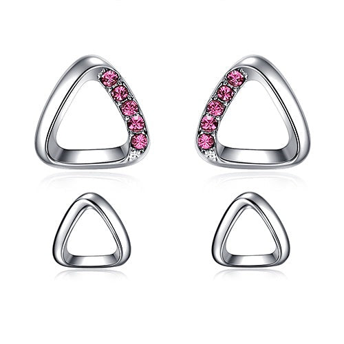 Alsie Earrings (Rose, Pure Rhodium Plated) - Lush Addiction, Crystals from Swarovski®