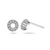 Donut Earrings Clear Crystal Pure Rhodium Plated Lush Addiction Crystals from Swarovski