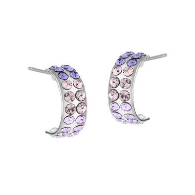 Claire Earrings Tanzanite Pure Rhodium Plated Lush Addiction Crystals from Swarovski