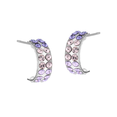 Claire Earrings Tanzanite Pure Rhodium Plated Lush Addiction Crystals from Swarovski