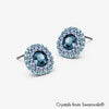 Cloris Earrings (Capri Blue, Pure Rhodium Plated) - Lush Addiction, Crystals from Swarovski®