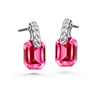 Orthogonal Earrings (Rose, Pure Rhodium Plated) - Lush Addiction, Crystals from Swarovski®