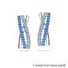 Elnora Earrings (Sapphire, Pure Rhodium Plated) - Lush Addiction, Crystals from Swarovski®
