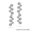 Symphony Earrings (Clear Crystal, Pure Rhodium Plated) - Lush Addiction, Crystals from Swarovski®