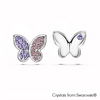 Odette Earrings (Tanzanite, Pure Rhodium Plated) - Lush Addiction, Crystals from Swarovski®