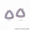 Tara Earrings (Violet, Pure Rhodium Plated) - Lush Addiction, Crystals from Swarovski®