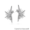 Astra Earrings (Clear Crystal, Pure Rhodium Plated) - Lush Addiction, Crystals from Swarovski®