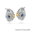 Glamourous Earrings Multi Colour Pure Rhodium Plated Lush Addiction Crystals from Swarovsk