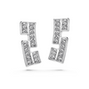 Glamour Earrings (Clear Crystal, Pure Rhodium Plated) - Lush Addiction, Crystals from Swarovski®
