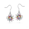 Jellyfish Earrings (Multi-Colour, Pure Rhodium Plated) - Lush Addiction, Crystals from Swarovski®