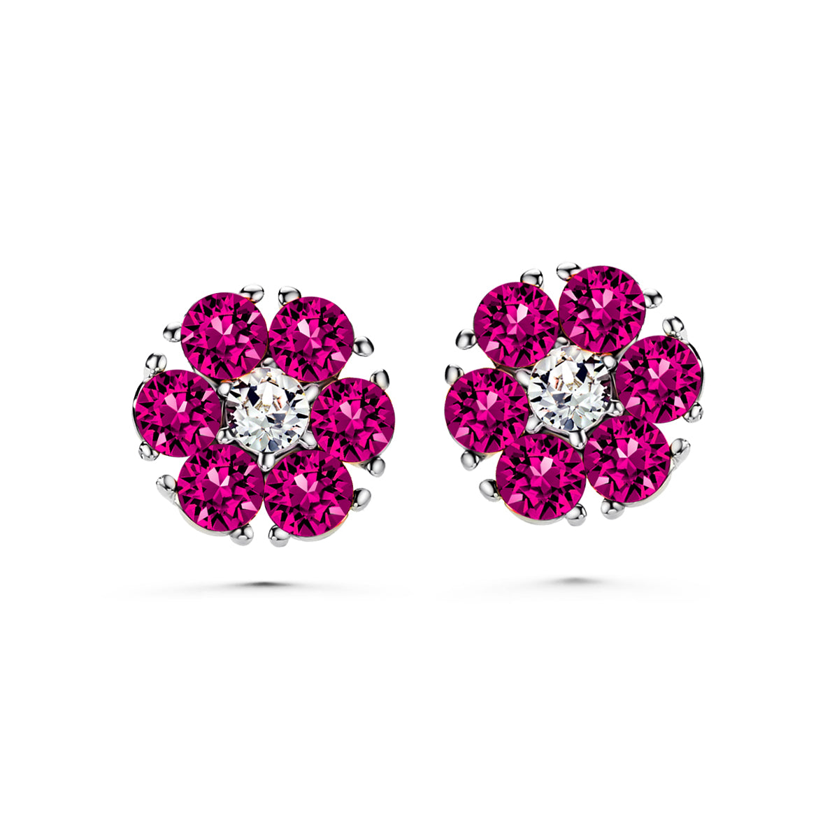 Flower Birthstone Earrings (12 Colours)