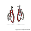 Passion Earrings (Clear Crystal, Pure Rhodium Plated) - Lush Addiction, Crystals from Swarovski®
