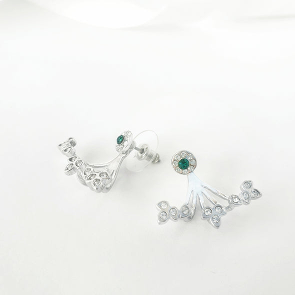 Gaia Earrings Clear Crystal Pure Rhodium Plated Mood Shot
