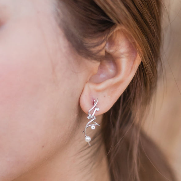 Allure Earrings Clear Crystal Pure Rhodium Plated Lush Addiction Crystals From Swarovski