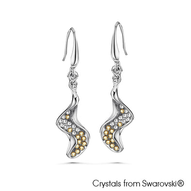 Ocean Earrings (Pure Rhodium Plated) - Lush Addiction, Crystals from Swarovski®