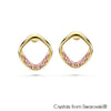 Holly Earrings Light Rose 18K Gold Plated Lush Addiction Crystals from Swarovski