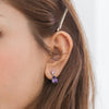 Fancy Droplet Earrings Tanzanite Pure Rhodium Plated Lush Addiction Crystals from Swarovski 
