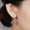 Sunray Earrings Sapphire Pure Rhodium Plated Lush Addiction Crystals from Swarovski