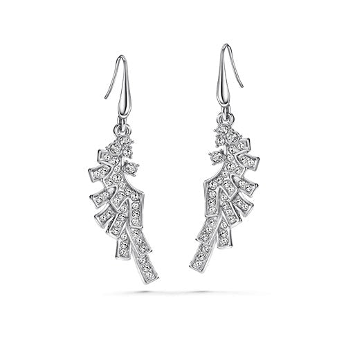 Angel Earrings (Clear Crystal, Pure Rhodium Plated) - Lush Addiction, Crystals from Swarovski®